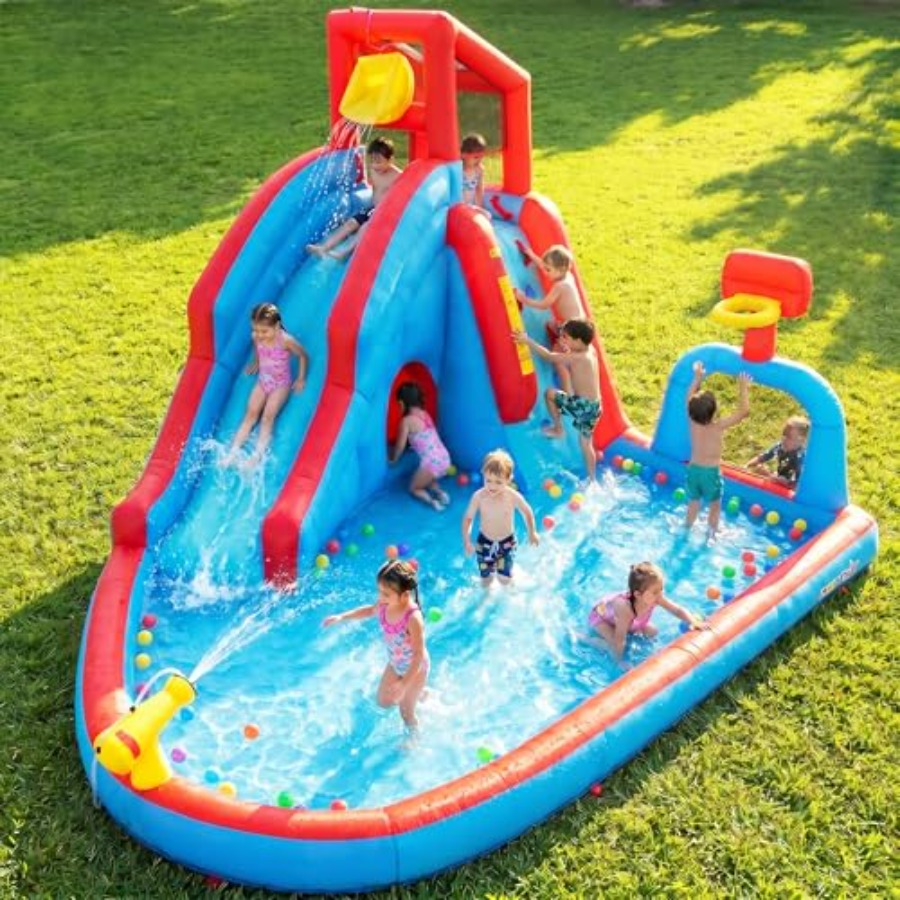 Kids Outdoor Park - Backyard outdoor water slide inflatable bounce
