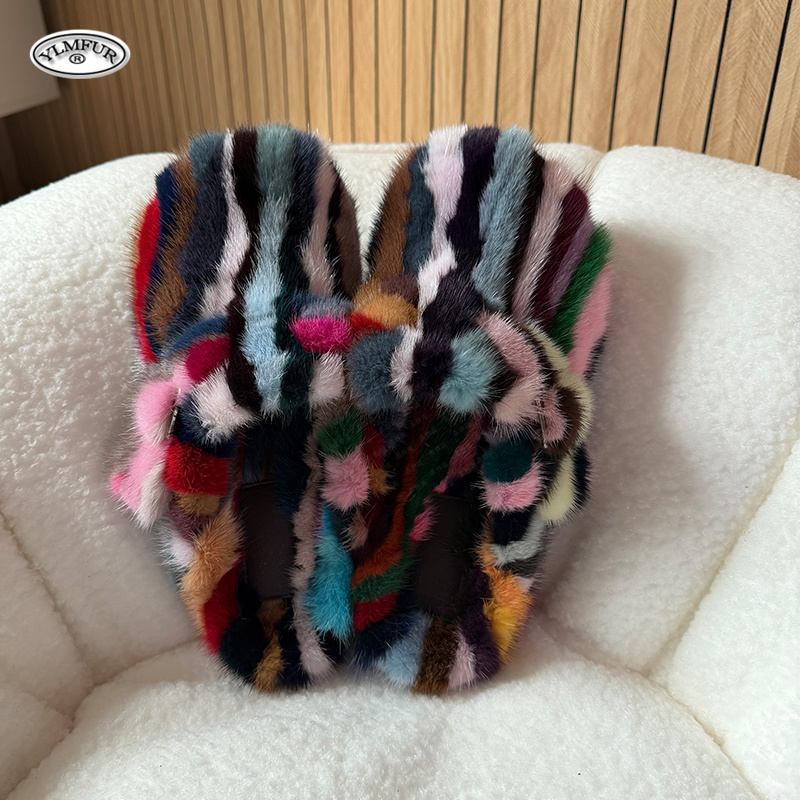 Kids Outdoor Shoes - New Girl Luxury Mink Fur Slippers