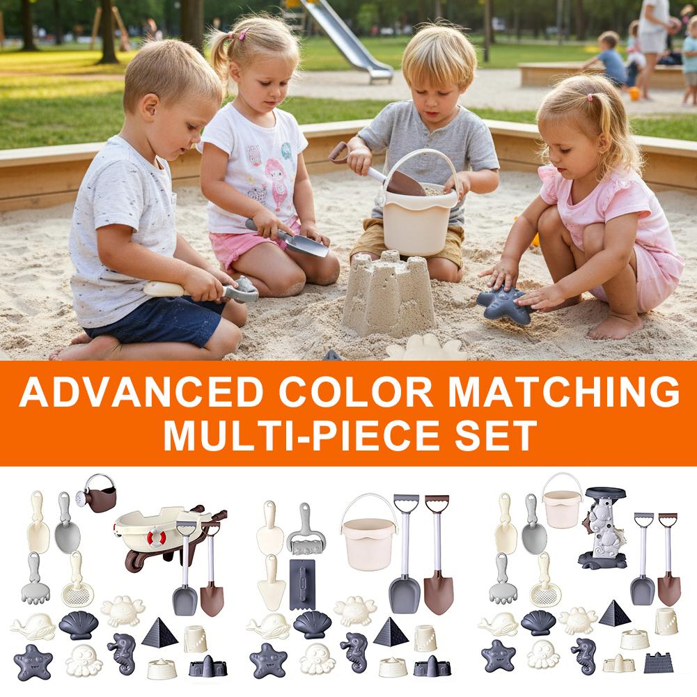 Kids Outdoor Tools - Morandi Color Kids Beach Toy Set