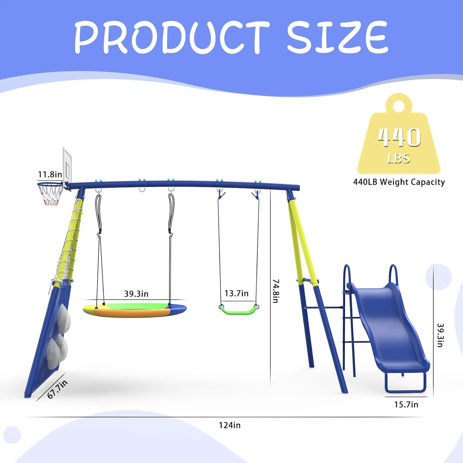 Swing Sets for Backyard with K - огляд і ціна Kids Outdoor Swing Set With Slide