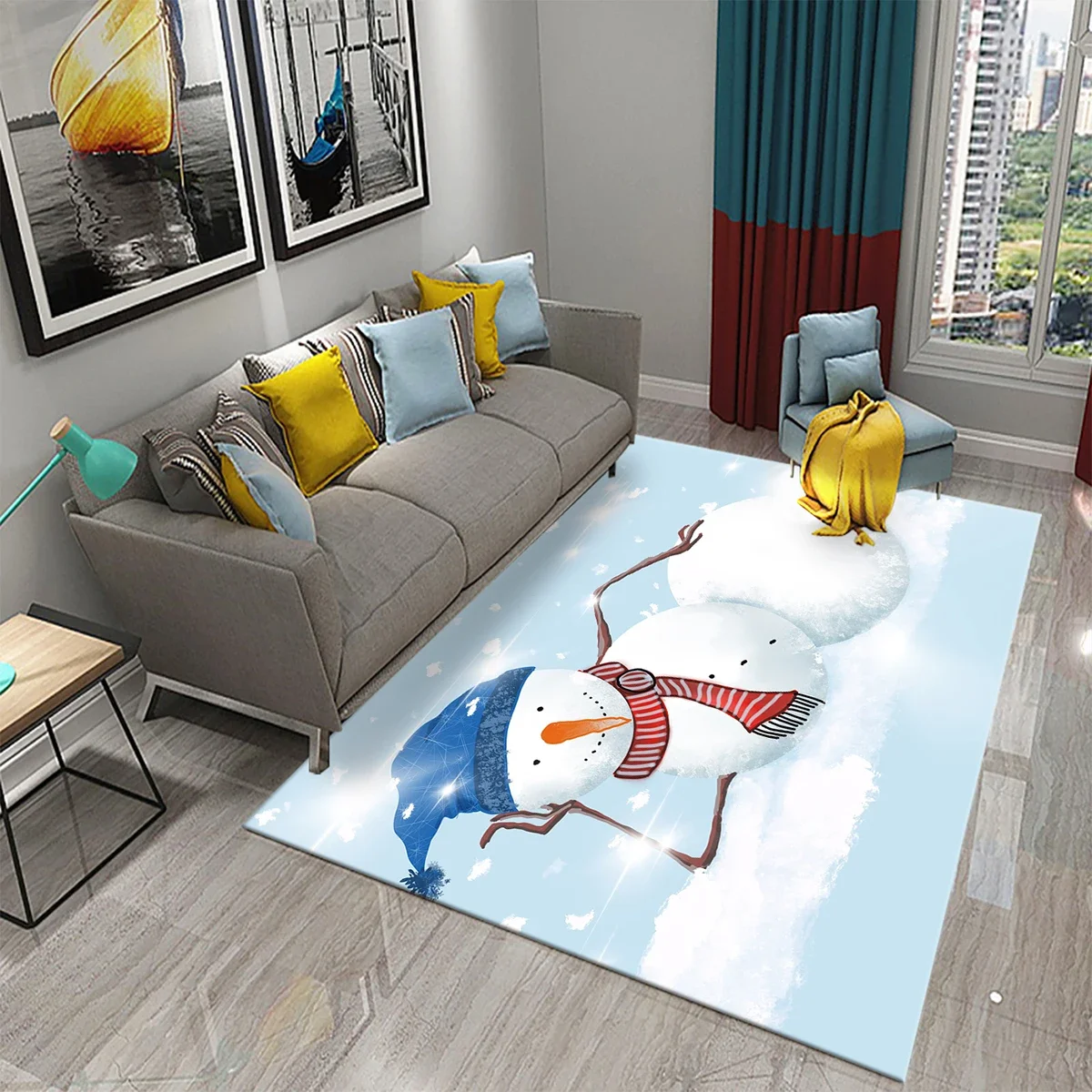 Lovely Cartoon Snowman Carpet  - огляд і ціна Kids Outdoor Yoga