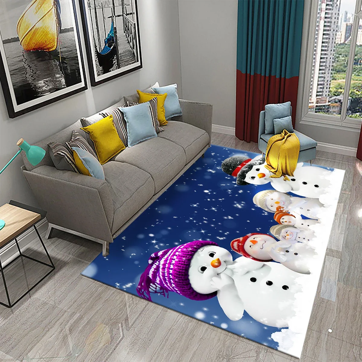 Lovely Cartoon Snowman Carpet  - огляд і ціна Kids Outdoor Yoga