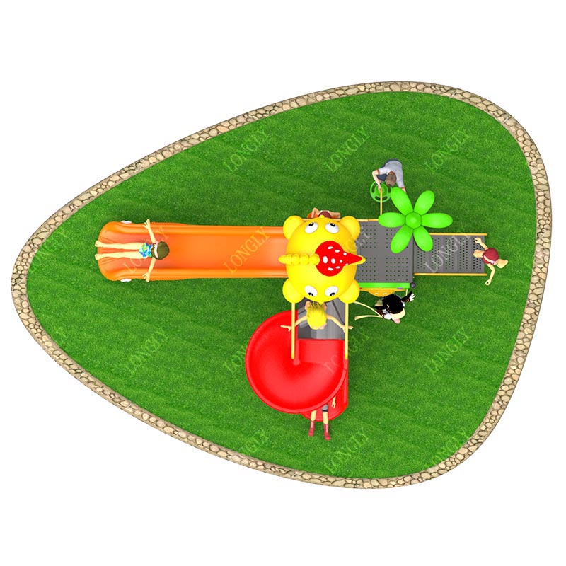 Commercial Plastic Slide 450x2 - огляд і ціна Kids Outdoor Park