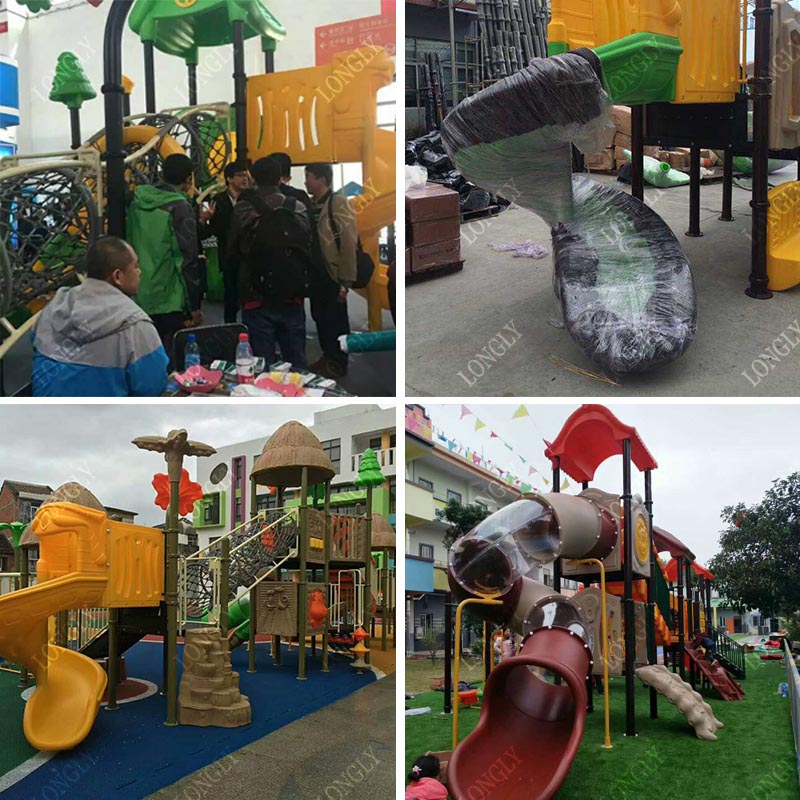Commercial Plastic Slide 450x2 - огляд і ціна Kids Outdoor Park