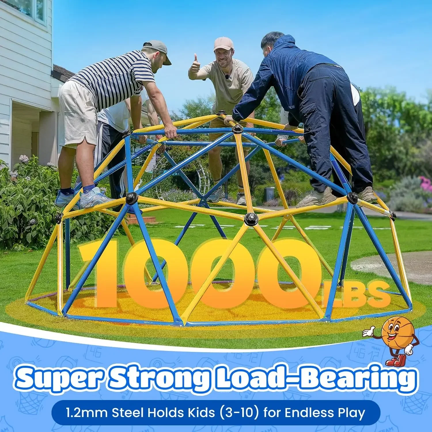 Zupapa 10FT Climbing Dome, Out - огляд і ціна Kids Outdoor Jungle Gym Dome