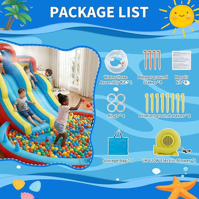 All-Season 8-in-1 Inflatable W - огляд і ціна Kids Outdoor Park