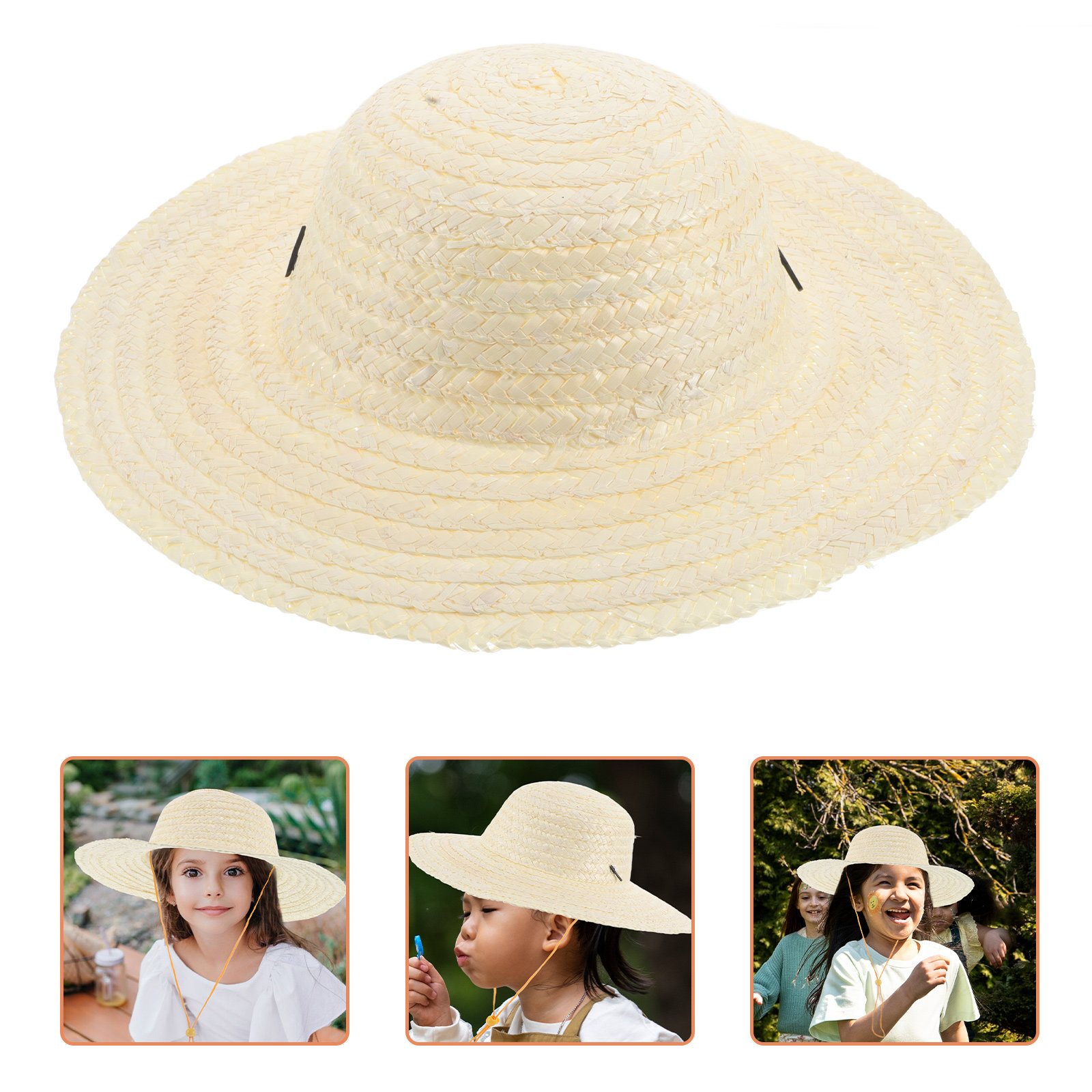 Small Kids Wheat Straw Sun Hat - огляд і ціна Kids Outdoor Hat