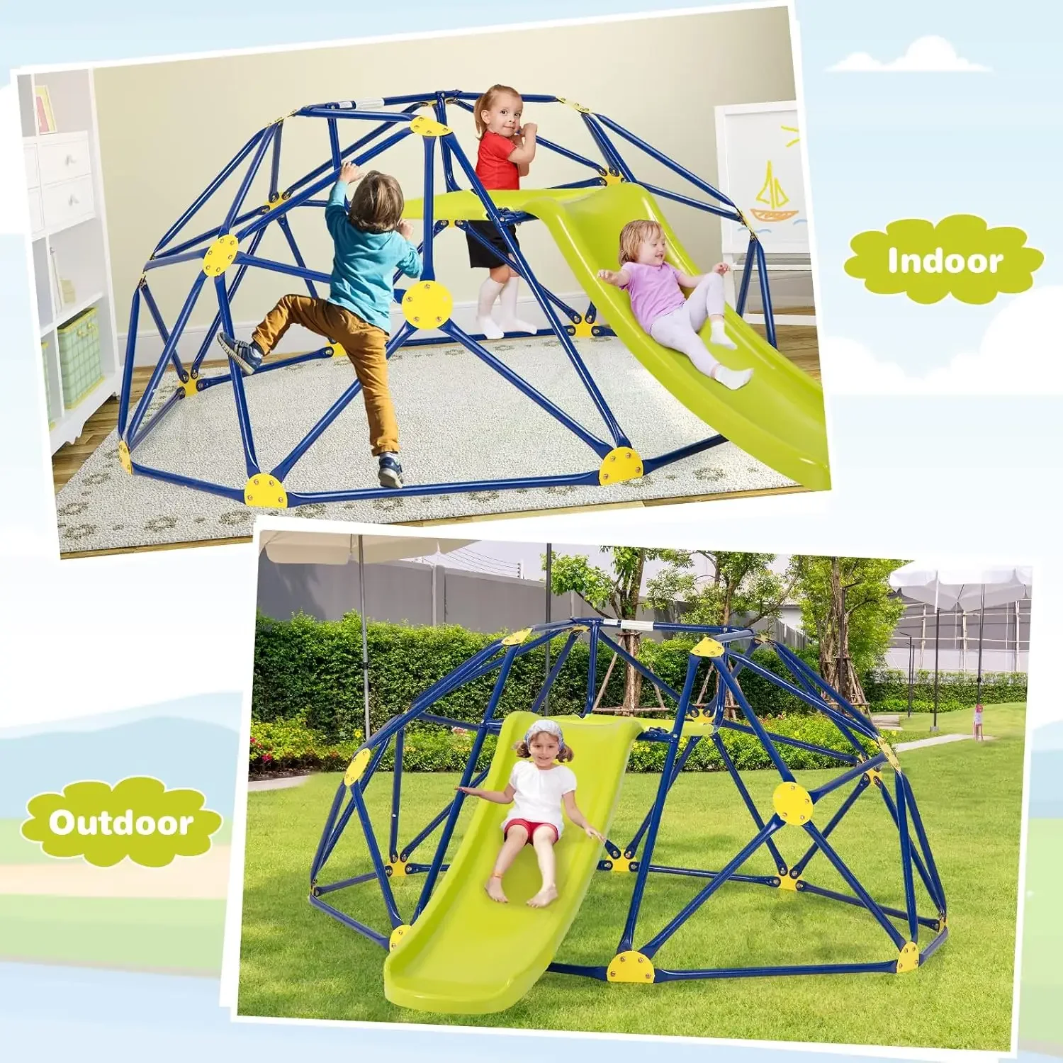 Costzon Climbing Dome with Sli - огляд і ціна Kids Outdoor Jungle Gym Dome