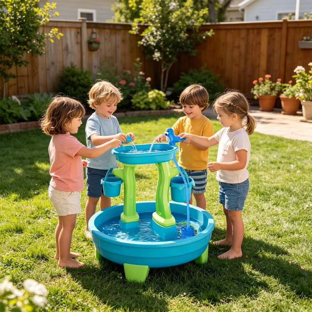 Portable No-Drill Water Table  - огляд і ціна Kids Outdoor Water Play Table