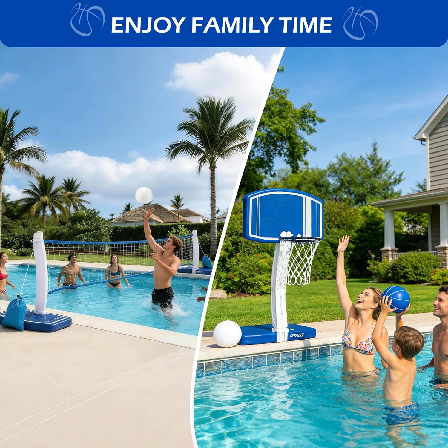 Above Ground Pool Basketball H - огляд і ціна Kids Outdoor Water