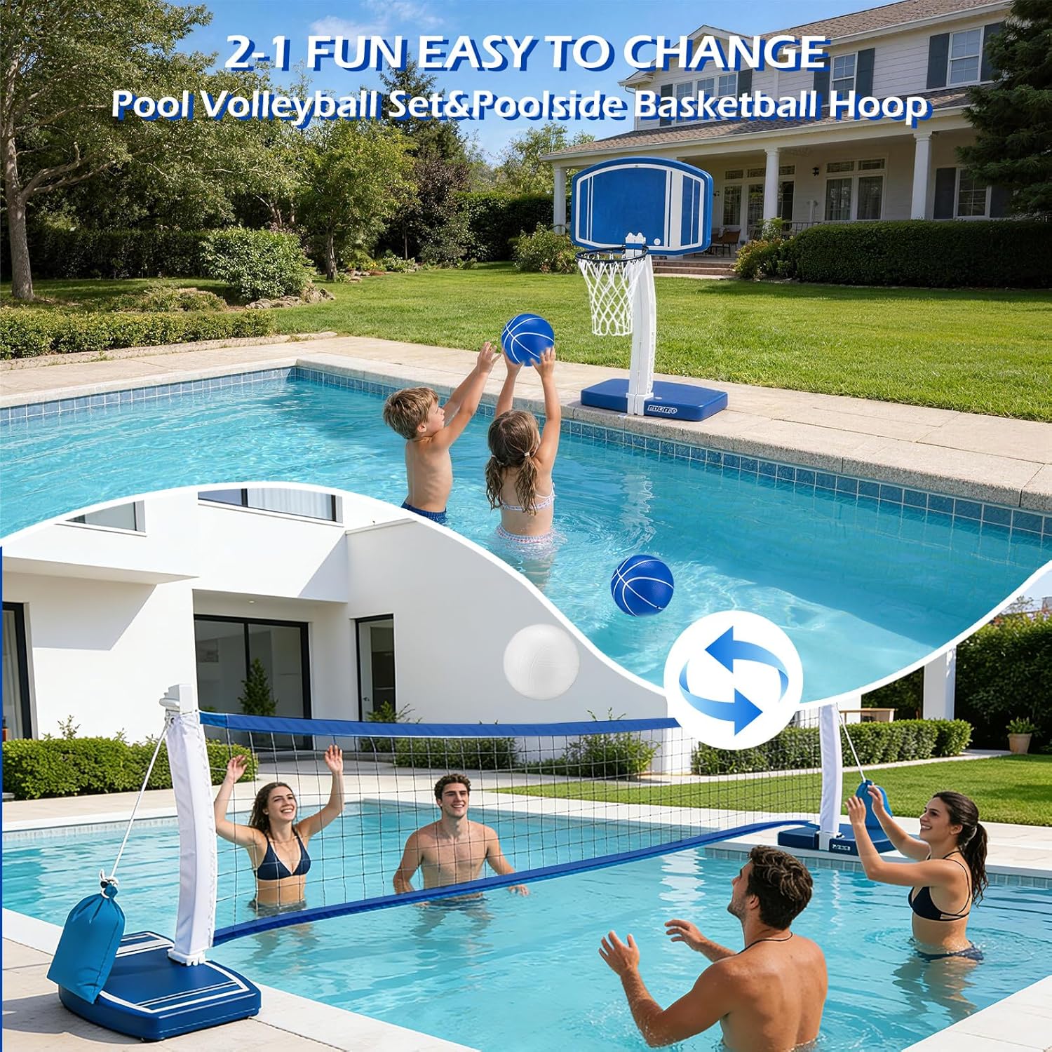Above Ground Pool Basketball H - огляд і ціна Kids Outdoor Water