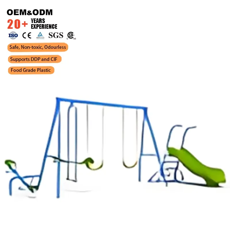 Outdoor Metal Swing Frame with - огляд і ціна Kids Outdoor Swing And Slide