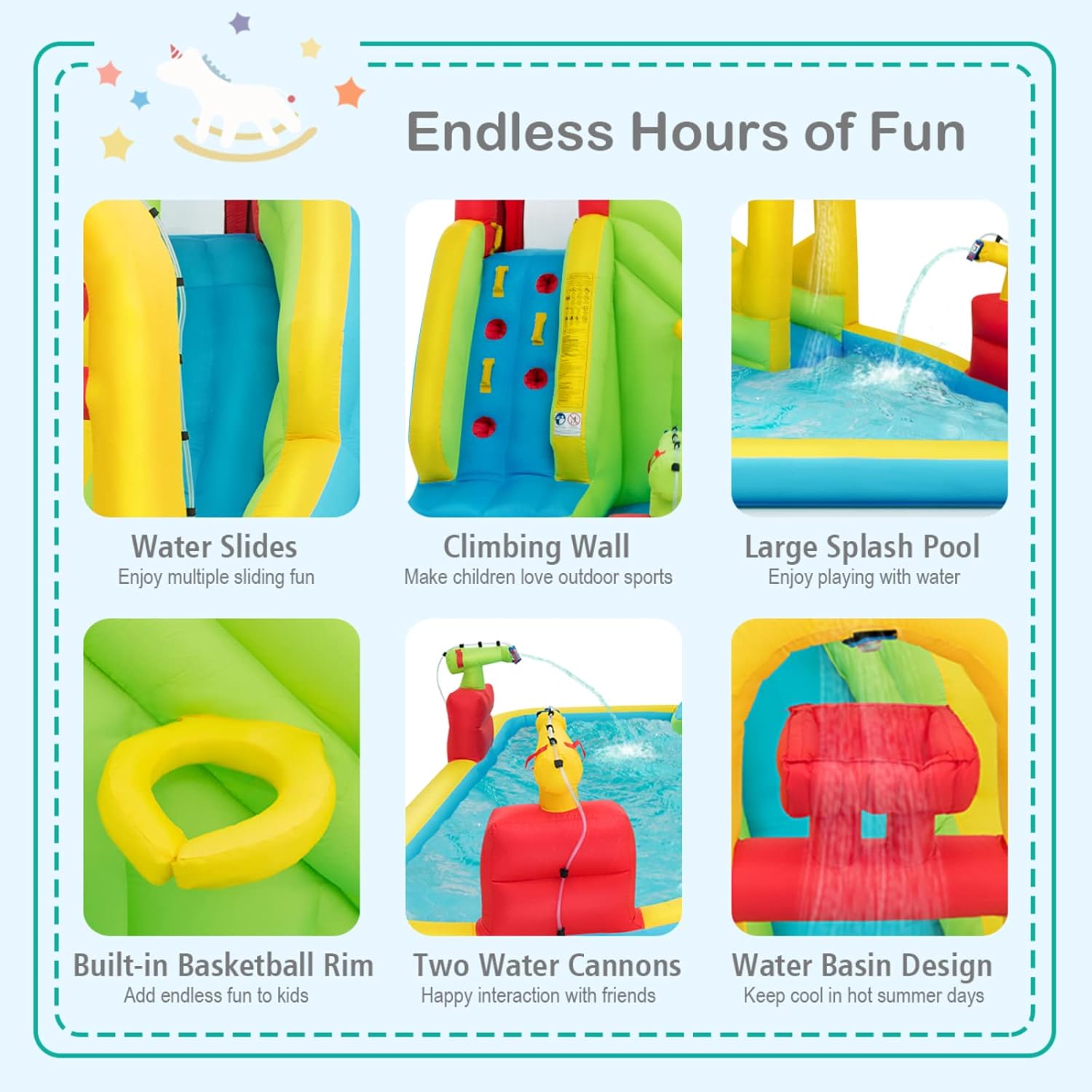 Mega Inflatable Water Park Bou - огляд і ціна Kids Outdoor Park