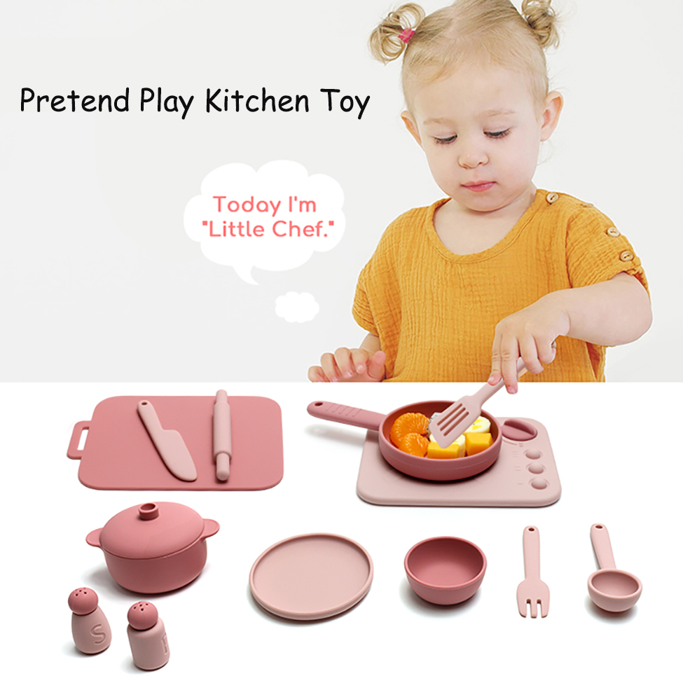 13 Pcs Set Silicone Cooking Pl - огляд і ціна Kids Outdoor Kitchen Set