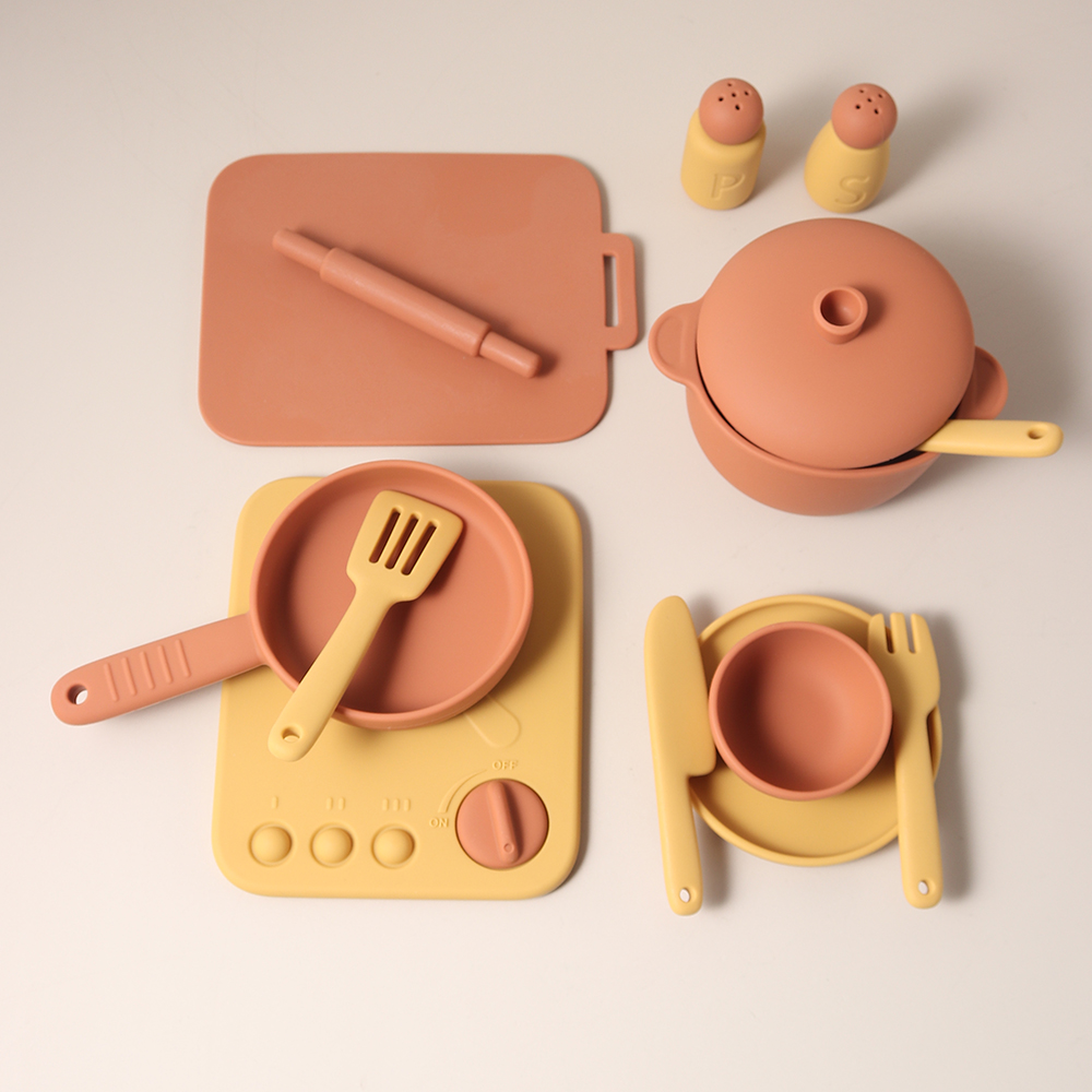 13 Pcs Set Silicone Cooking Pl - огляд і ціна Kids Outdoor Kitchen Set