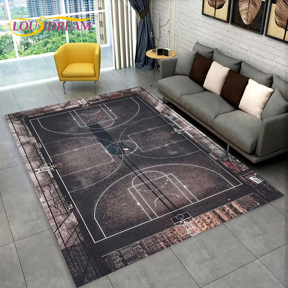 3D Basketball Cour Cartoon Are - огляд і ціна Kids Outdoor Flooring