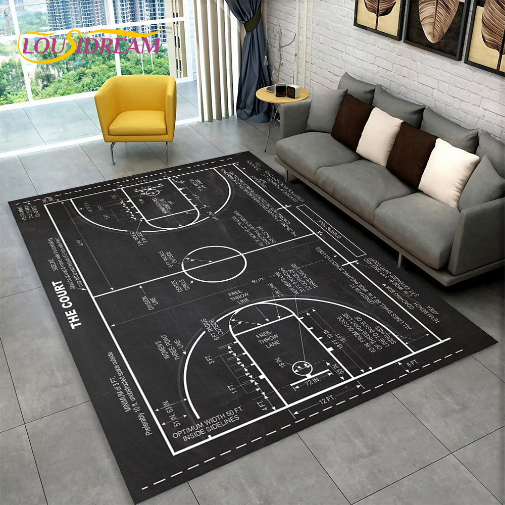 3D Basketball Cour Cartoon Are - огляд і ціна Kids Outdoor Flooring