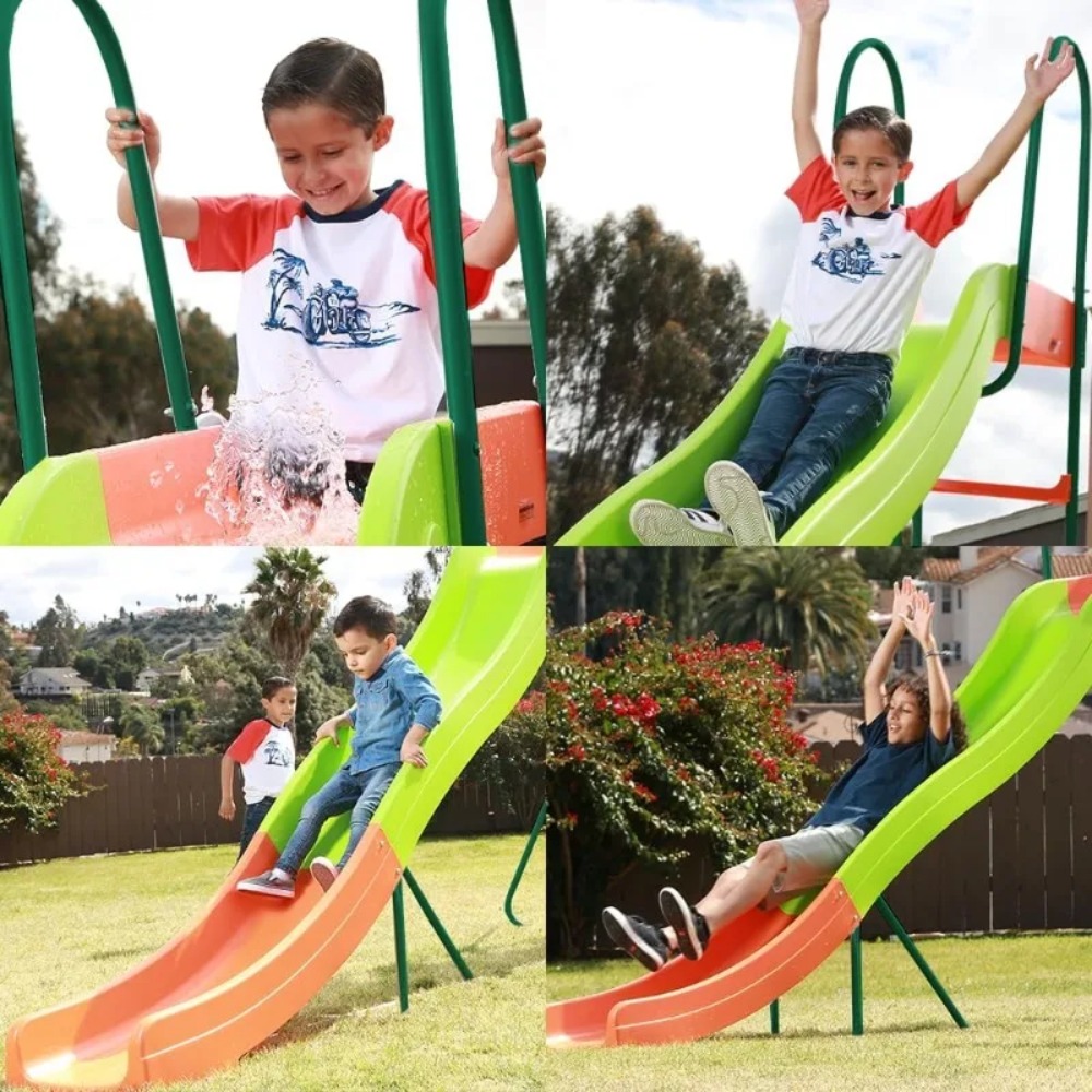 Patio Umbrellas-Playground Sli - огляд і ціна Kids Outdoor Swing Set With Slide