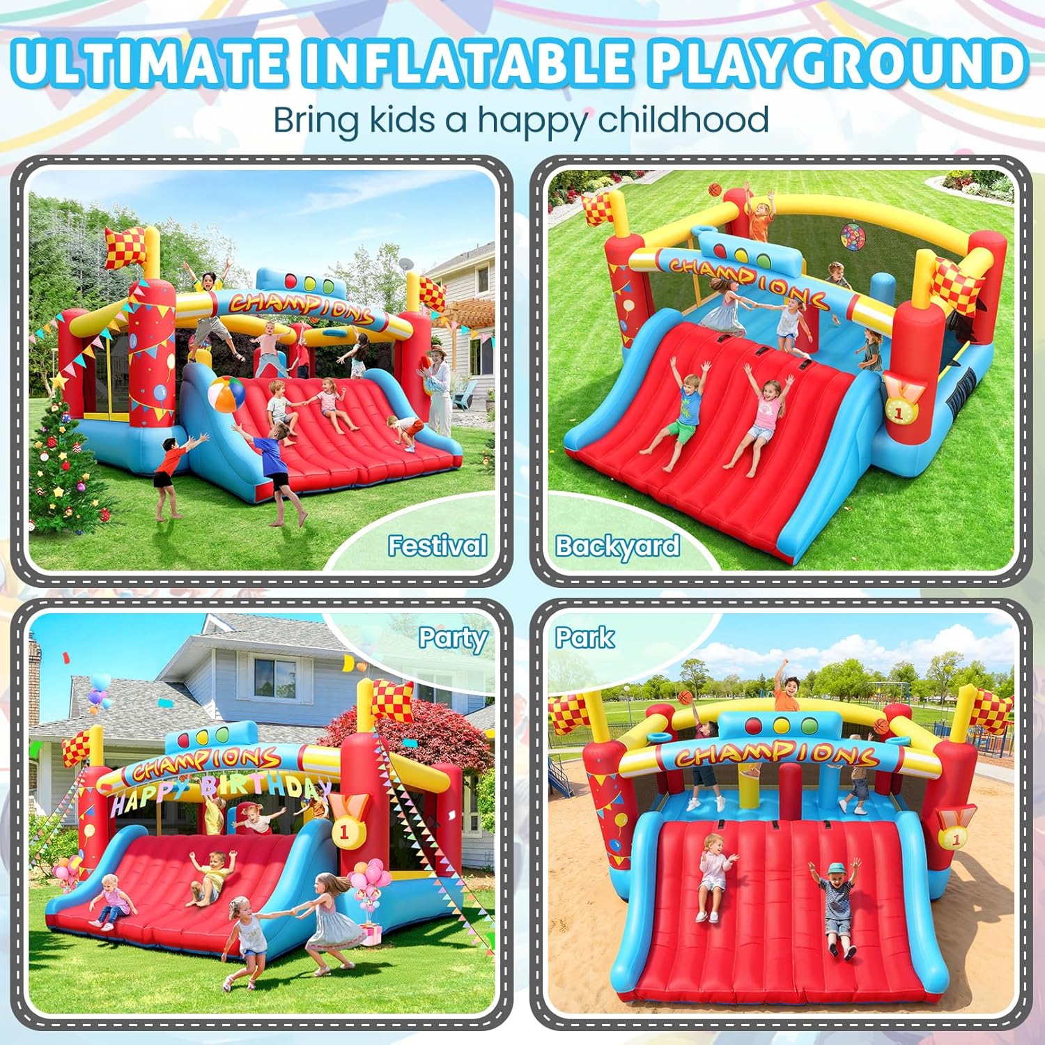 13FT Big Inflatable Bounce Hou - огляд і ціна Kids Outdoor Park