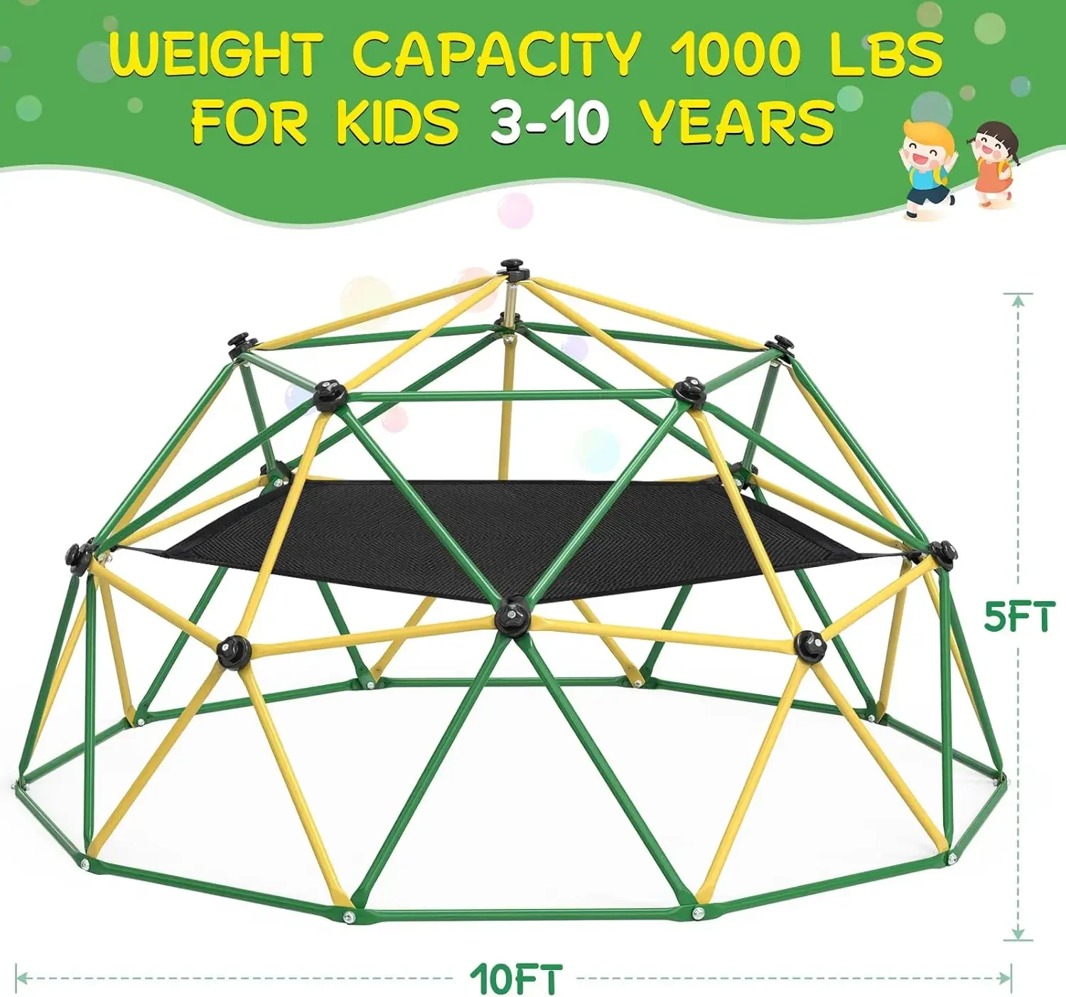 GIKPAL Climbing Dome, 10FT Dom - огляд і ціна Kids Outdoor Jungle Gym Dome